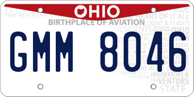 OH license plate GMM8046