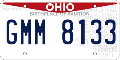 OH license plate GMM8133