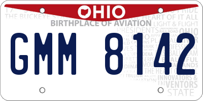 OH license plate GMM8142