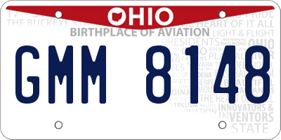 OH license plate GMM8148