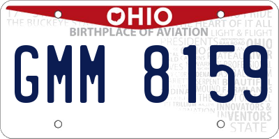 OH license plate GMM8159