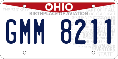 OH license plate GMM8211