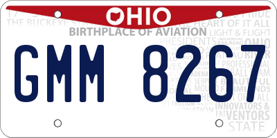OH license plate GMM8267