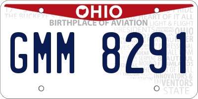 OH license plate GMM8291