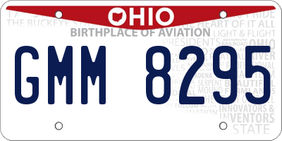 OH license plate GMM8295