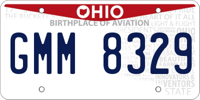 OH license plate GMM8329