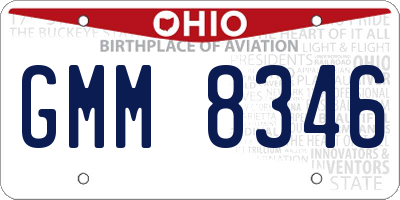 OH license plate GMM8346