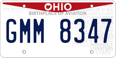 OH license plate GMM8347