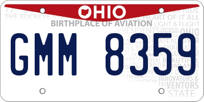 OH license plate GMM8359