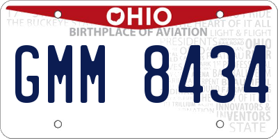 OH license plate GMM8434