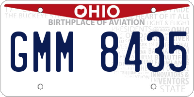 OH license plate GMM8435