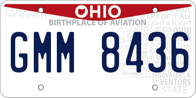 OH license plate GMM8436