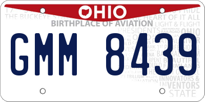 OH license plate GMM8439