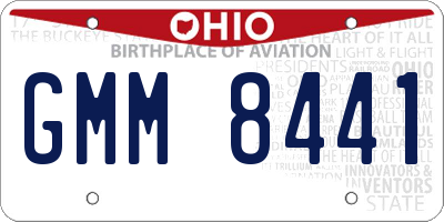 OH license plate GMM8441