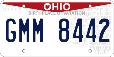 OH license plate GMM8442