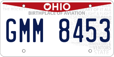 OH license plate GMM8453