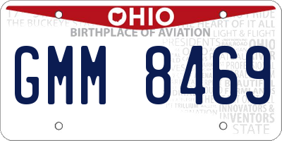 OH license plate GMM8469