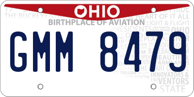 OH license plate GMM8479