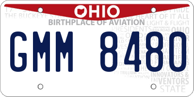 OH license plate GMM8480