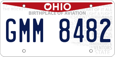 OH license plate GMM8482