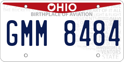 OH license plate GMM8484