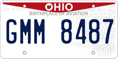 OH license plate GMM8487