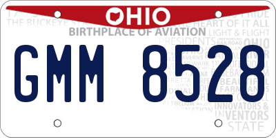 OH license plate GMM8528