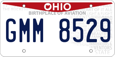 OH license plate GMM8529