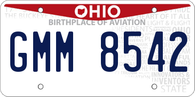 OH license plate GMM8542
