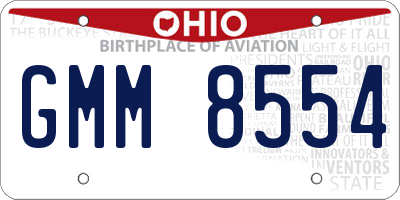 OH license plate GMM8554