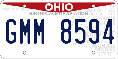 OH license plate GMM8594