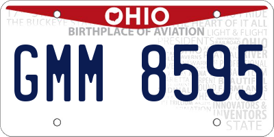 OH license plate GMM8595