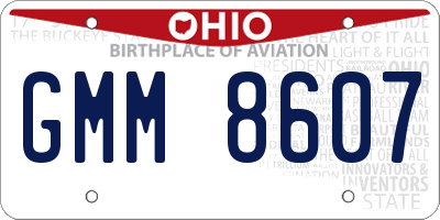 OH license plate GMM8607