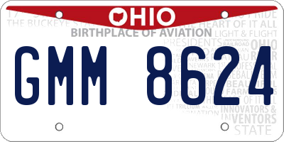 OH license plate GMM8624