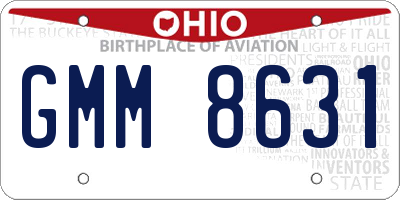 OH license plate GMM8631