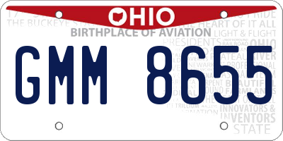 OH license plate GMM8655