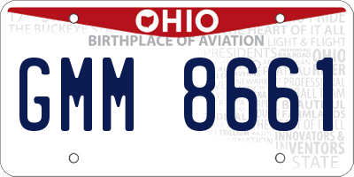 OH license plate GMM8661