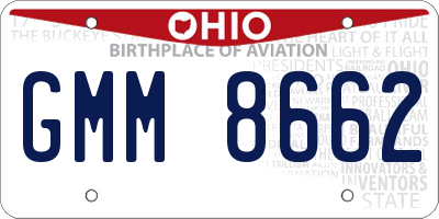 OH license plate GMM8662