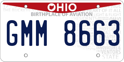 OH license plate GMM8663