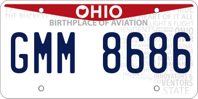 OH license plate GMM8686