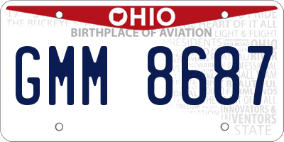 OH license plate GMM8687