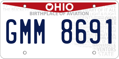 OH license plate GMM8691