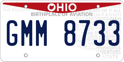 OH license plate GMM8733