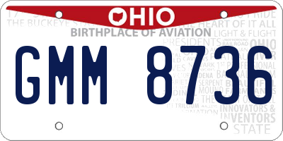 OH license plate GMM8736