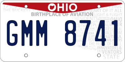 OH license plate GMM8741