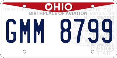 OH license plate GMM8799