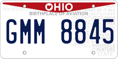 OH license plate GMM8845