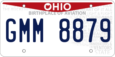 OH license plate GMM8879