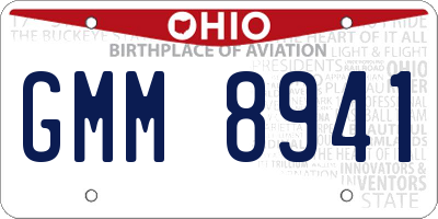 OH license plate GMM8941