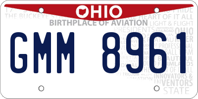 OH license plate GMM8961